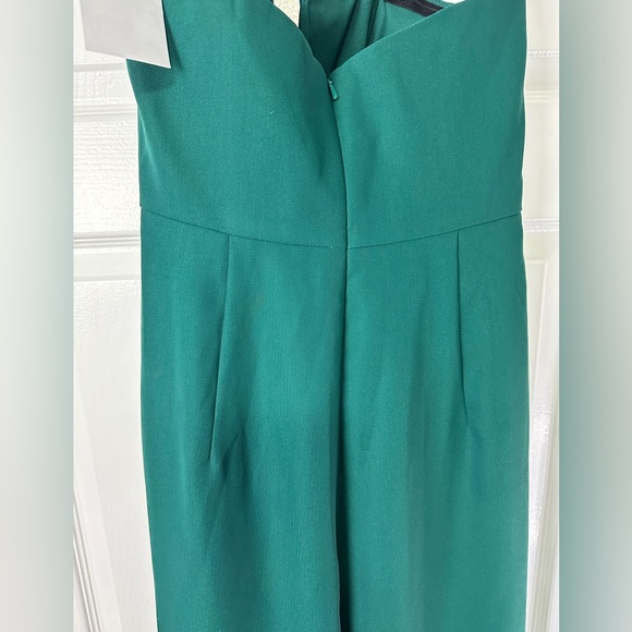 Dessy Collection Hunter Green Crepe Jumpsuit Strapless w/ Pockets Women’s 4R NEW - Picture 8 of 10